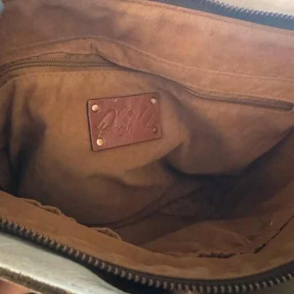 Patricia Nash White & Black Embossed Tassel Tote - Picture 5 of 11